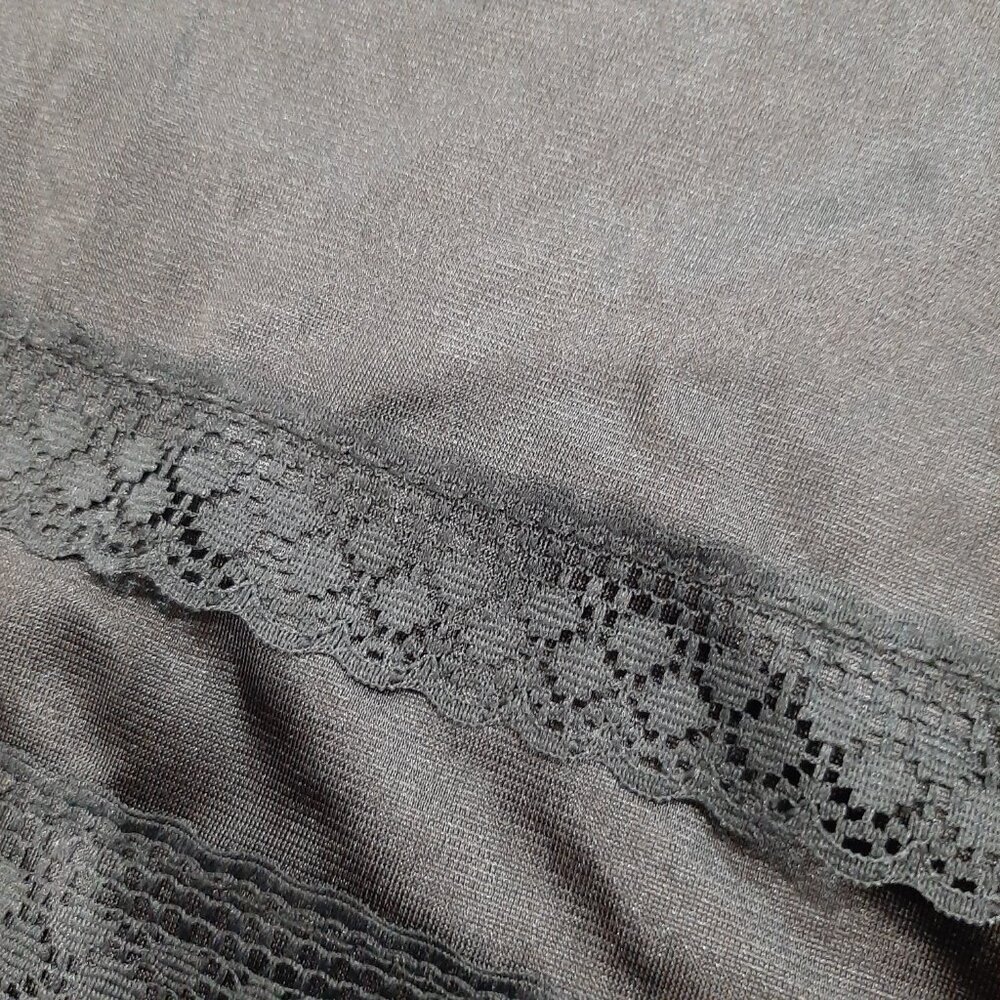 Vintage embroidered applique lace 70's retro glam old money slip nightgown dress - Picture 9 of 15